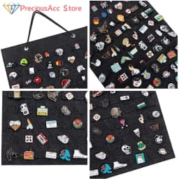 170Pairs Wall Hanging Brooch Display Stand Felt Enamel Pin Badge Button Collection Storage Holder Jewelry Earring Organizer Bag