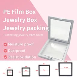Thinner Transparent PE Film Suspension Box Jewelry 3D Floating Frame Display Case Antioxidant Storage Box for Coin Medallions
