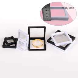 Thinner Transparent PE Film Suspension Box Jewelry 3D Floating Frame Display Case Antioxidant Storage Box for Coin Medallions