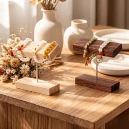 Wooden Jewelry Display Stand Walnut Bracelet Storage Rack Watch Holder Organizer Walnut Props