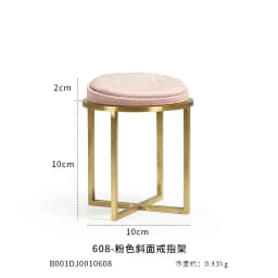 Pink Fabric Jewelry Display Stand Metal Rack Jewelry Exhibition Earrings Necklace Display Props Set Model Showcase