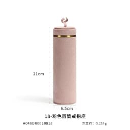 Pink Fabric Jewelry Display Stand Metal Rack Jewelry Exhibition Earrings Necklace Display Props Set Model Showcase