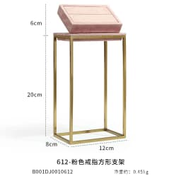 Pink Fabric Jewelry Display Stand Metal Rack Jewelry Exhibition Earrings Necklace Display Props Set Model Showcase