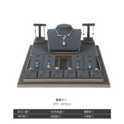 Luxury Jewelry Display Set Shop Exhibitor Counter Window Display Stand Necklace Ring Earring Organizer Holder Bracelet Rack