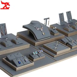 Luxury Jewelry Display Set Shop Exhibitor Counter Window Display Stand Necklace Ring Earring Organizer Holder Bracelet Rack