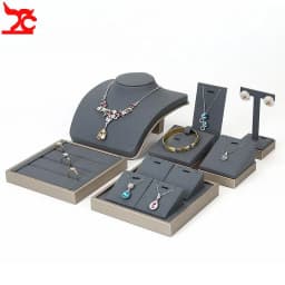 Luxury Jewelry Display Set Shop Exhibitor Counter Window Display Stand Necklace Ring Earring Organizer Holder Bracelet Rack