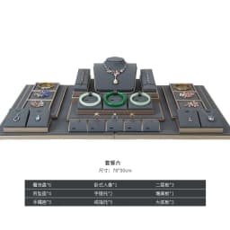 Luxury Jewelry Display Set Shop Exhibitor Counter Window Display Stand Necklace Ring Earring Organizer Holder Bracelet Rack