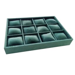 Velvet Earnail Pendant Jewelry Display Tray 12 Grid Bracelet Watch Premium Pillow Plate Adjustable Shelf 35*24 Menora