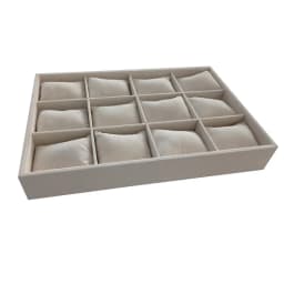 Velvet Earnail Pendant Jewelry Display Tray 12 Grid Bracelet Watch Premium Pillow Plate Adjustable Shelf 35*24 Menora