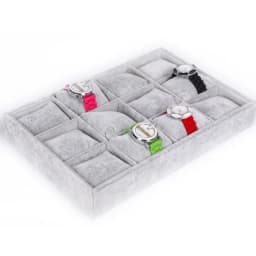 Velvet Earnail Pendant Jewelry Display Tray 12 Grid Bracelet Watch Premium Pillow Plate Adjustable Shelf 35*24 Menora
