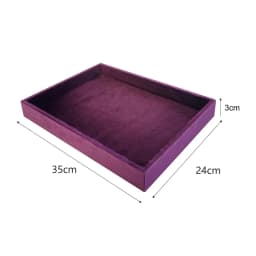 Velvet Earnail Pendant Jewelry Display Tray 12 Grid Bracelet Watch Premium Pillow Plate Adjustable Shelf 35*24 Menora