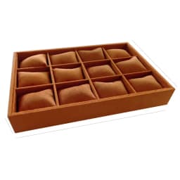 Velvet Earnail Pendant Jewelry Display Tray 12 Grid Bracelet Watch Premium Pillow Plate Adjustable Shelf 35*24 Menora
