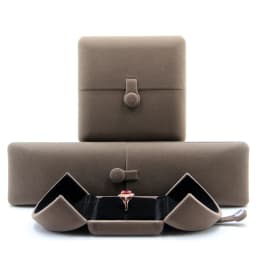 Special Design Velvet Wedding Double Ring Pendant Box Good Quality Jewelry Display Gift Case