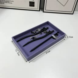 1PC Purple Fabric Jewelry Box Makeup Vanity Drawer Accessories Earrings Ring Storage Tray Desktop Organizer Box for Jewelry