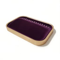 1PC Purple Fabric Jewelry Box Makeup Vanity Drawer Accessories Earrings Ring Storage Tray Desktop Organizer Box for Jewelry