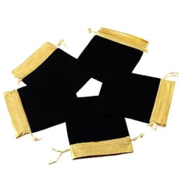 100pcs Luxury Velvet Jewelry Bags 10x12cm Black Red Birthday Party Wedding Favor Gift Packaging Drawstring Pouch Can Custom Logo