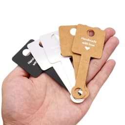 50pcs/Lot 4x10cm Self Adhesive Kraft Paper Card Bracelet Necklace Hanging Folding Card for DIY Jewelry Display Tags Supplies