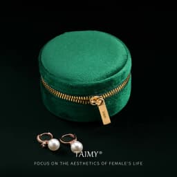TAIMY Plush Velvet Jewelry Box Ring Earrings Hanger Storage Box Free Custom Logo Jeweler Gemstone Bracelet Gift Packging Case
