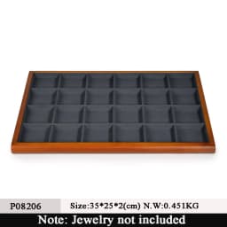 Oirlv Retro Wooden Ring Tray Earrings Tray Bracelet Pendant Necklace Tray Jewelry Shop Props Display Storage Organizer Showcase