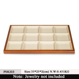 Oirlv Retro Wooden Ring Tray Earrings Tray Bracelet Pendant Necklace Tray Jewelry Shop Props Display Storage Organizer Showcase