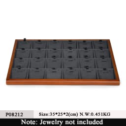 Oirlv Retro Wooden Ring Tray Earrings Tray Bracelet Pendant Necklace Tray Jewelry Shop Props Display Storage Organizer Showcase