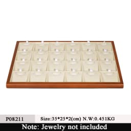 Oirlv Retro Wooden Ring Tray Earrings Tray Bracelet Pendant Necklace Tray Jewelry Shop Props Display Storage Organizer Showcase