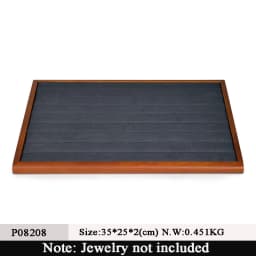 Oirlv Retro Wooden Ring Tray Earrings Tray Bracelet Pendant Necklace Tray Jewelry Shop Props Display Storage Organizer Showcase