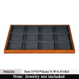 Oirlv Retro Wooden Ring Tray Earrings Tray Bracelet Pendant Necklace Tray Jewelry Shop Props Display Storage Organizer Showcase