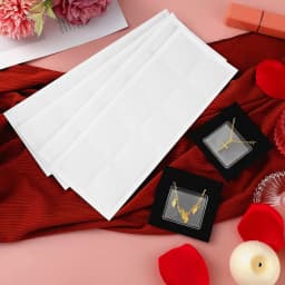 50pcs Necklace Chain Adhesive Pouch for DIY Jewelry Making Necklace Packing Card Self-Adhesive Chain Pocket 4.2x3.7 & 3.2x2.5cm