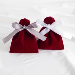 5Pcs Wine Jewelry Velvet Bag Rings Earrings Stud Pendant Bracelet Phone Packaging Burgundy Pouch Wedding Favors Pocket Organizer