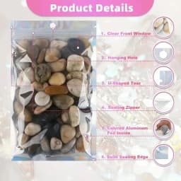 Smell Proof Bags Mylar Holographic Resealable Bags Foil Pouch Ziplock Bags for Party Favor Food Storage Jewelry Packaging 7Sizes