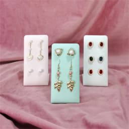 6-Color L-Shaped 6 Pairs Of Stud Earrings Display Stand Jewelry Display Tool Jewelry Display Table Stud Earrings Display Stand