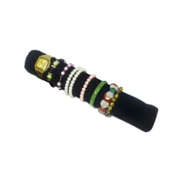 Portable Velvet Jewelry Storage Bag Jewelry Travel Roll Bag Black Leather Watch Bracelet Organizer Display Box