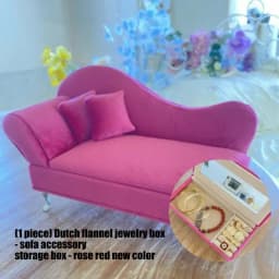 Luxury Dutch Flannel Jewelry Storage Box Modern Sofa Design Rose Home Decors QX2F