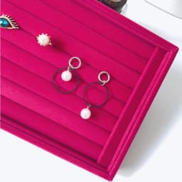 Newly White PU Rings/Flat Jewelry Display Velvet Slots Earrings Rings Tray Organizer Holder Case Box  8 Colors