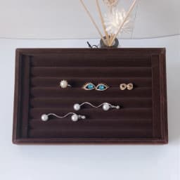 Newly White PU Rings/Flat Jewelry Display Velvet Slots Earrings Rings Tray Organizer Holder Case Box  8 Colors