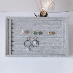 Newly White PU Rings/Flat Jewelry Display Velvet Slots Earrings Rings Tray Organizer Holder Case Box  8 Colors