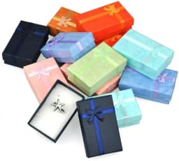 32Pcs Paper Gift Boxes for Jewelry Packaging 5*8*2.5cm Ring Earrings Necklace Holder Display New Year Wedding Favors Gift Pouch
