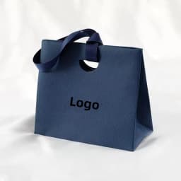 30/50pcs Paper Jewelry Packaging Tote Bags Custom Logo Bulk Beige Grey Green Handbags Souvenir Bag Wedding Party Gift Candy Sack