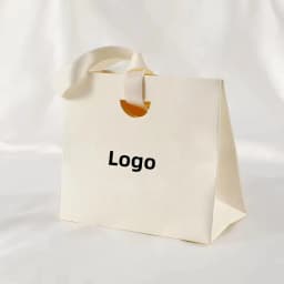 30/50pcs Paper Jewelry Packaging Tote Bags Custom Logo Bulk Beige Grey Green Handbags Souvenir Bag Wedding Party Gift Candy Sack