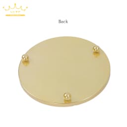 Round Velvet Tray with Metal Frame Rings Earrings Necklace Display Organizer Window Counter Decoration Chain Bracelet Storage