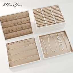 PU Leather Jewelry Display Tray for Drawer Counter Top Pendant Earrings Necklace Ring Organizer Bracelet Holder Storage Showcase