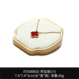 Beige Jewelry Display Stand Necklace Pendant Storage Props Earrings Rings Organizer Exhibitor Set Jewelry Display Rack