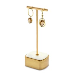Beige Jewelry Display Stand Necklace Pendant Storage Props Earrings Rings Organizer Exhibitor Set Jewelry Display Rack