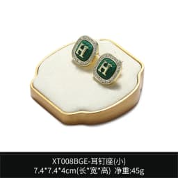 Beige Jewelry Display Stand Necklace Pendant Storage Props Earrings Rings Organizer Exhibitor Set Jewelry Display Rack