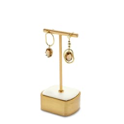 Beige Jewelry Display Stand Necklace Pendant Storage Props Earrings Rings Organizer Exhibitor Set Jewelry Display Rack