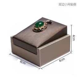 Brown PU Leather Bracelet Display Rack Jewelry Business Exhibition Prop Wrist Watch Bangle Organizer Stand Necklace Holder