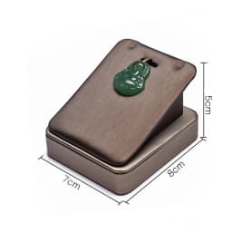 Brown PU Leather Bracelet Display Rack Jewelry Business Exhibition Prop Wrist Watch Bangle Organizer Stand Necklace Holder
