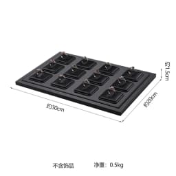 Brushed Black Leather Luxury Jewelry Display Props Wenwan Necklace Ring Stand Earrings Bracelet Jewelry Display Tray