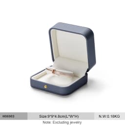 Oirlv Leather Jewelry Ring Box Jewelry Organizer Necklace Pendant Bracelet Long Chain Storage Box Packaging Gift Box for Wedding
